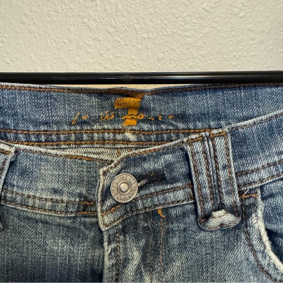 7 For All Mankind Light Blue Flare Jeans Size 27 - Picture 4 of 10